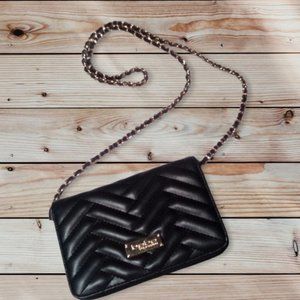 Bebe Quilted Black Crossbody Purse